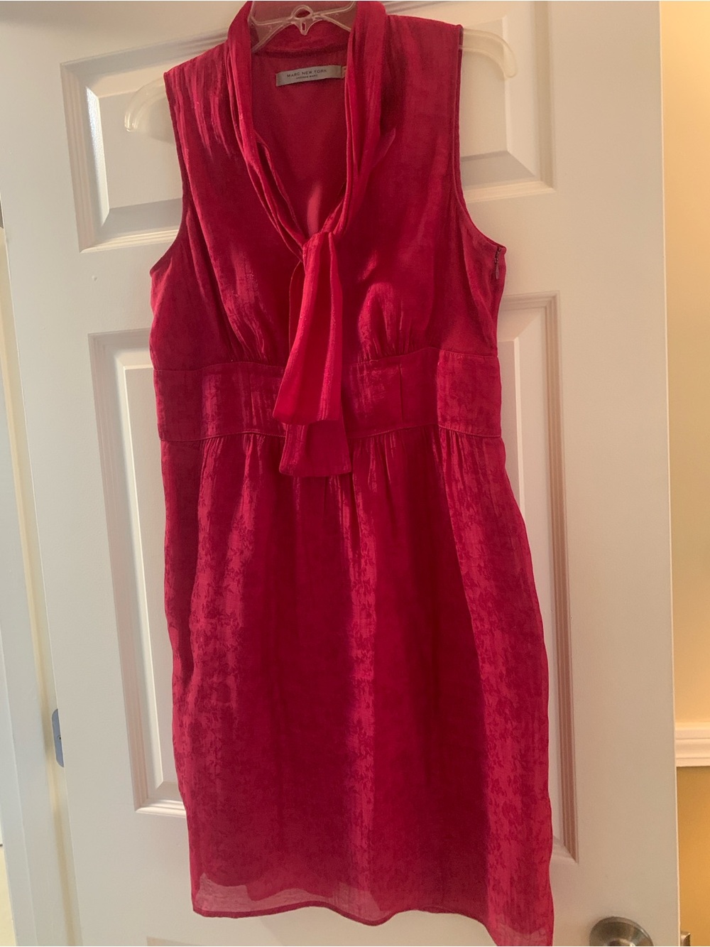 Marc New York Sleeveless Fuchsia Tie-Neck Dress